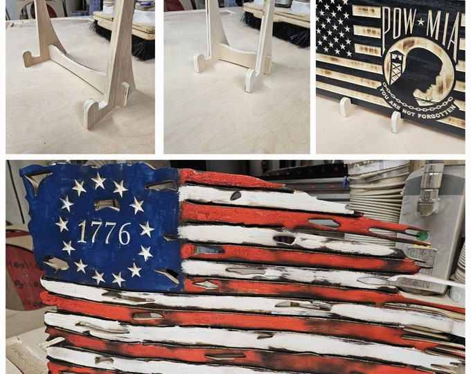 SVG Sign And Flag Holder SVG File CNC File Laser File To Display Your Signs And Flags at Craft Shows Digital Download  For Laser and cnc