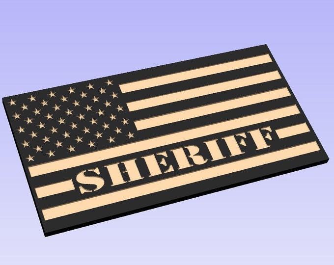 SVG File Sheriff Flag SVG File. Check Out Our 50 Flag SVG Bundle For Huge Savings!!!
