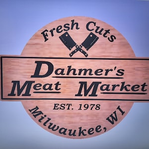 SVG Dahmers Meat Market Sign svg digital download file for your CNC or laser Halloween sign CNC cut file laser cut file