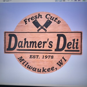 SVG Dahmer&#39;s Deli Sign Svg digital download file for your CNC or Laser engraving machine CNC cut file Laser cut file Halloween sign