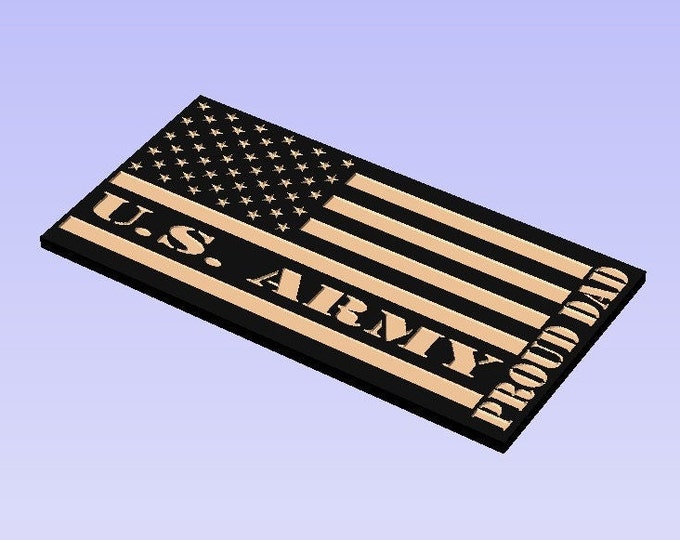 SVG File U.S. Army Proud Dad Flag SVG File. Check Out Our 50 Flag SVG Bundle For Huge Savings!!!