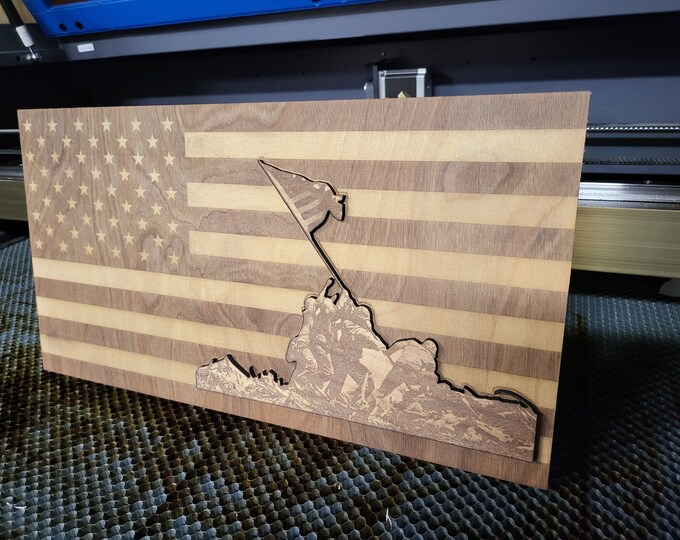 LightBurn Iwo Jima Flag File for Laser Engravers Marine Flag LightBurn software only. Check Out Our 50 Flag Svg Bundle For Huge Savings!!!