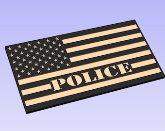SVG File Police Flag SVG File. Check Out Our 50 Flag SVG Bundle For Huge Savings!!!