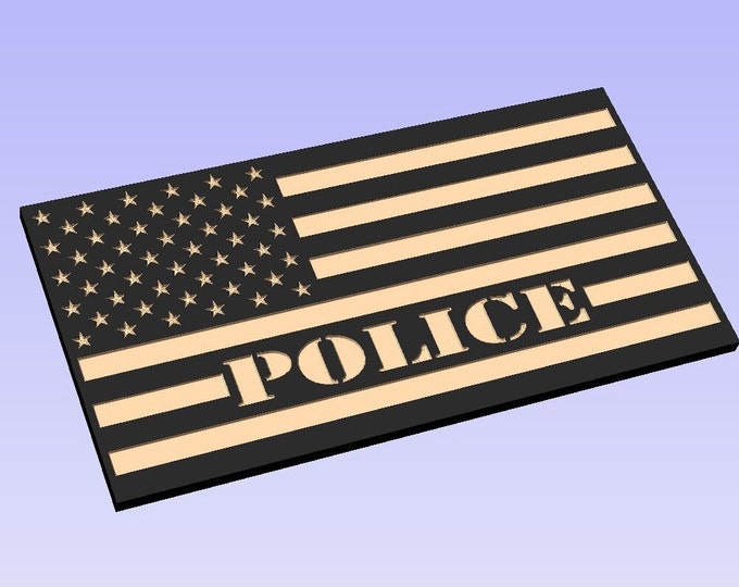 SVG File Police Flag SVG File. Check Out Our 50 Flag SVG Bundle For Huge Savings!!!