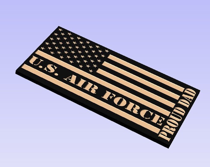SVG File U.S. Air Force Proud Dad Flag SVG File. Check Out Our 50 Flag SVG Bundle For Huge Savings!!!