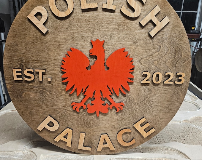 SVG Polish Palace Sign Customizable. Digital Download SVG file. Cut this out on your CNC or Laser