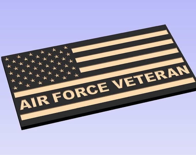 SVG File Air Force Veteran Digital Download File For CNC and Lasers SVG and Dfx Format cut this design on your cnc and laser