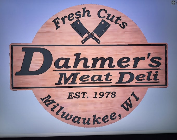 SVG Dahmer's Meat Deli Sign SVG file for your CNC or laser engraving machine Halloween sign cnc cut file laser cut file digital download