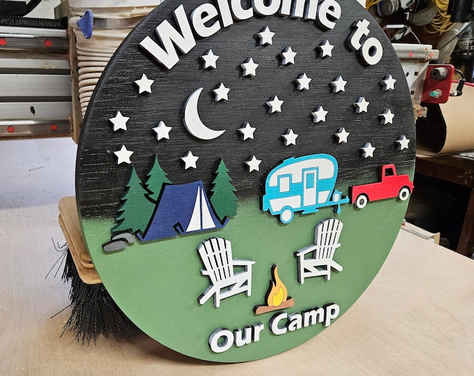 SVG Camping Sign CNC svg File Laser svg file digital download file for cnc and laser use. This is not a physical product. CNC and Laser