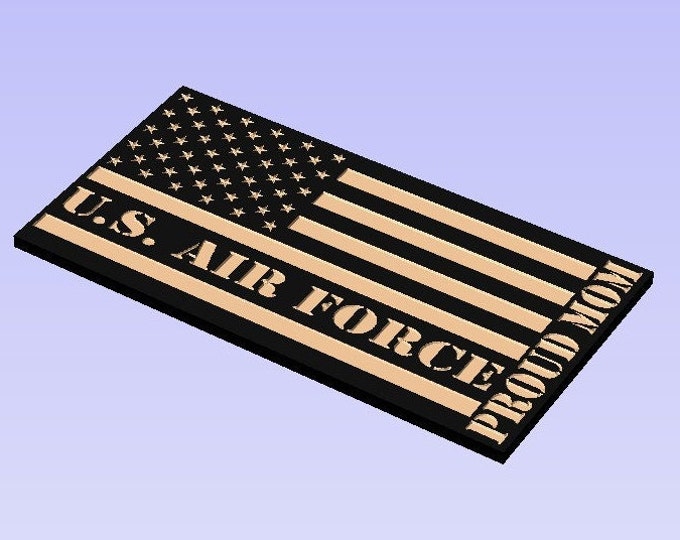 SVG File U.S. Air Force Proud Mom Flag Digital Download Cut File CNC Cut File Laser Cut File SVG File Dfx File