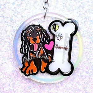 Black and Tan Cocker Spaniel Keychain, English Cocker Spaniel Keyring, American Cocker Spaniel Charm, Cocker Spaniel Stocking Stuffer Gift