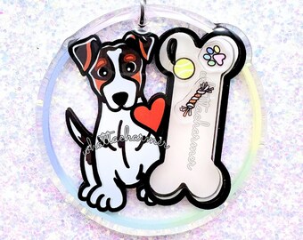 Schwarzer Tri-Jack-Russell-Terrier-Schlüsselanhänger, schwarzer Tricolor-Jack-Russell-Schlüsselanhänger, Jack-Russell-Weihnachtsstrumpffüller, Jack Russell Memorial