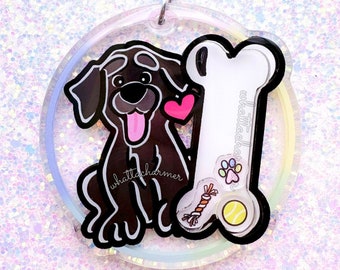 Black Labrador Retriever Keychain, Black Lab Keyring, Black Lab Charm, Black Labrador Lover Gift, Black Lab Christmas Stocking Stuffer