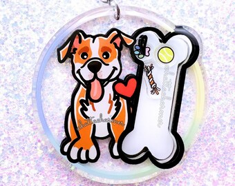 Pitbull Keychain, Pitbull, Dog Keychain, Keychain, Pitbull Gift