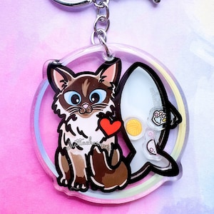 Seal Point Ragdoll Cat Keychain, Ragdoll Kitten Keyring, Ragdoll Cat Mom Charm, Ragdoll Christmas Stocking Stuffer Gift, Ragdoll Cat Charm