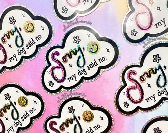 Glitter Dog Quote Stickers, Dog Planner Sticker, Funny Dog Sticker, Puppy Sticker for Laptop, Dog Lover Gift, Dog Mama Journal Stickers