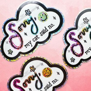 Glitter Cat Quote Stickers, Cat Planner Sticker, Funny Cat Sticker, Kitty Sticker for Laptop, Cat Lover Gift, Cat Mom Journal Stickers
