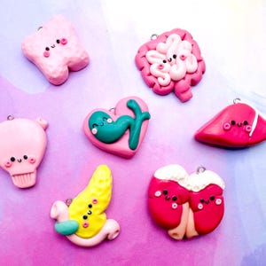 Organ Charms, Anatomy Charm, Stomach Charm, Kidney Charm, Gallbladder Charm, Thyroid Charm, Pancreas Charm, Intestines Charm, Liver Charm