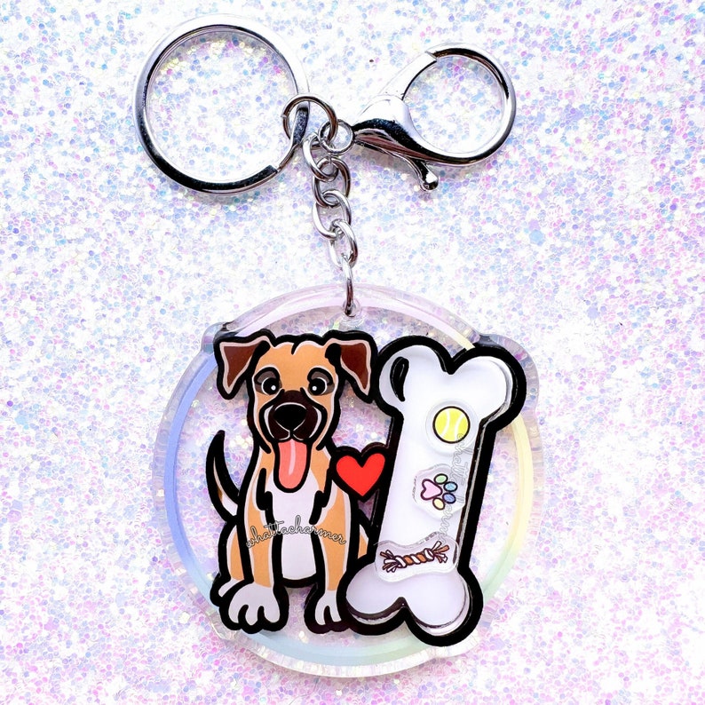 Cur Gift Black Mouth Cur Keychain, Mountain Cur Keyring, Black Mouth Cur Charm ...