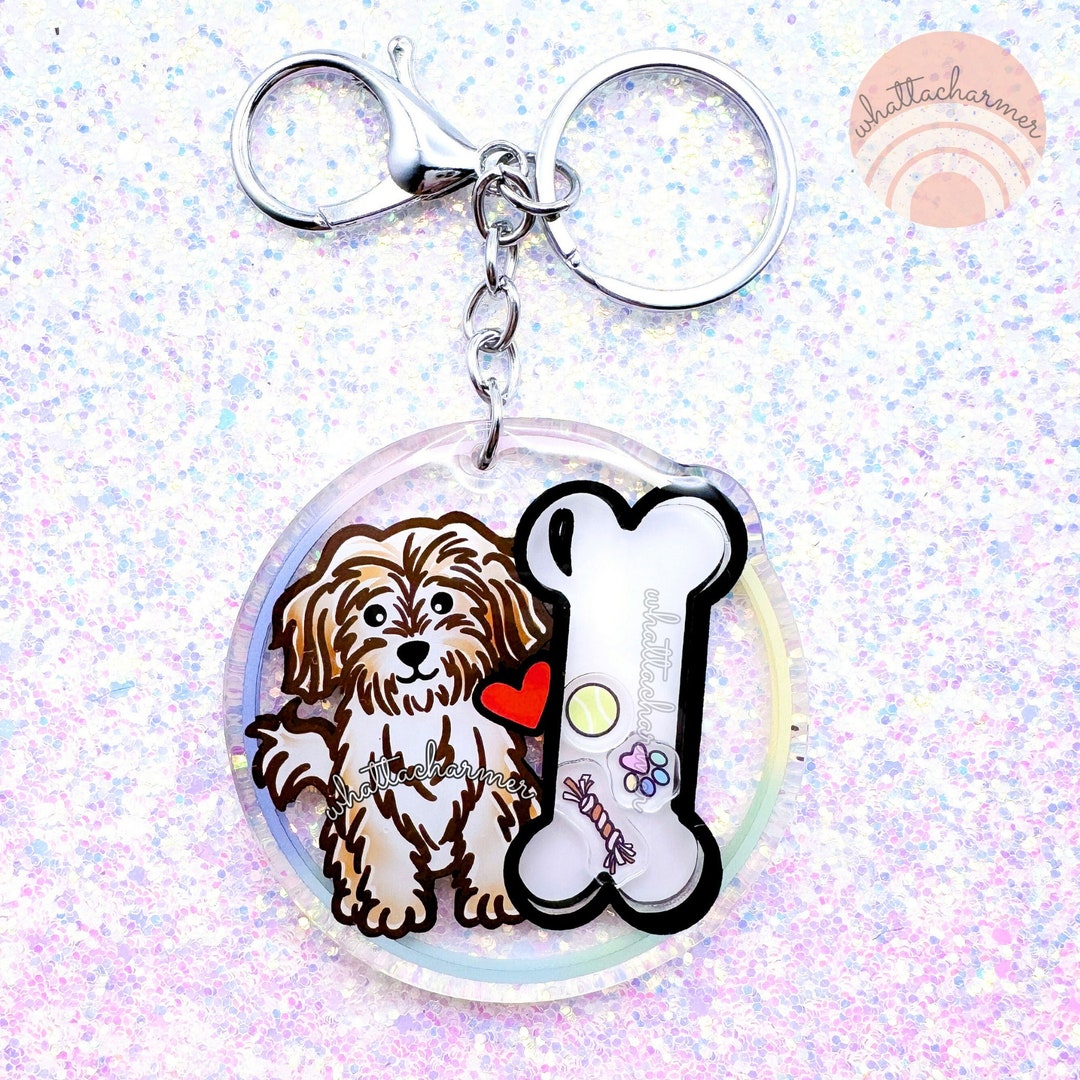 Funny Havanese Dog Keychain, I Love My Havanese. People, Not