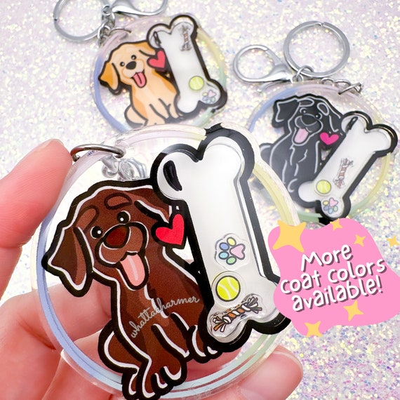 Chocolate Labrador Retriever Keychain Chocolate Lab Keyring Labrador Dog Charm Chocolate Lab Christmas Stocking Stuffer Dog Lover Gift Etsy