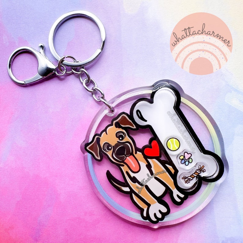 Cur Gift Black Mouth Cur Keychain, Mountain Cur Keyring, Black Mouth Cur Charm ...