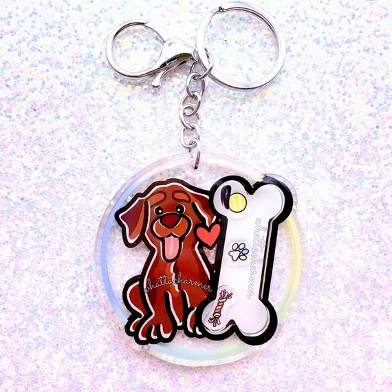Chocolate Labrador Retriever Keychain Chocolate Lab Keyring Labrador Dog Charm Chocolate Lab Christmas Stocking Stuffer Dog Lover Gift Etsy