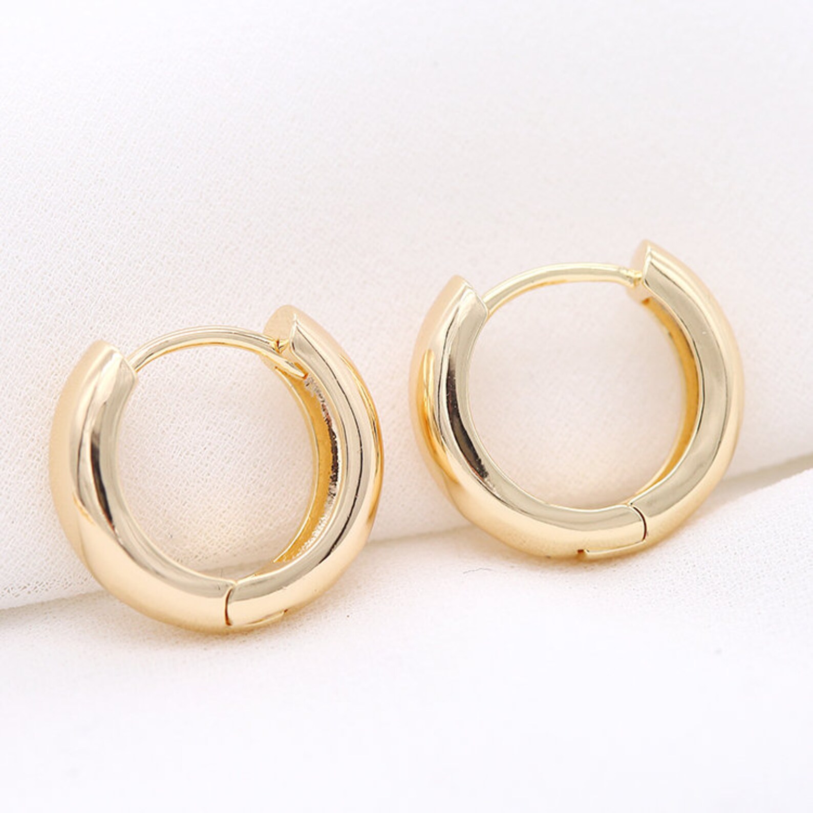24 carat gold hoop earrings Clearance