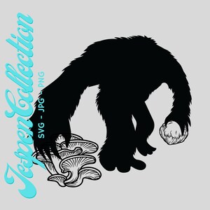 Bigfoot Plukken Paddenstoelen SVG PNG JPG