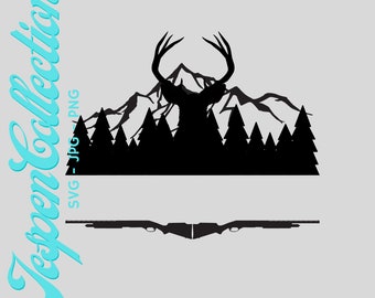 Deer Hunting Frame SVG PNG JPG