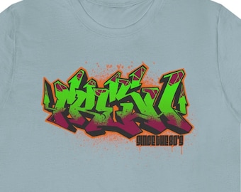 Graffiti "Fresh" desde la camiseta de manga corta Unisex Jersey de los años 80