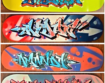Custom Graffiti Skateboard Deck-personalized Lettering / Theme 