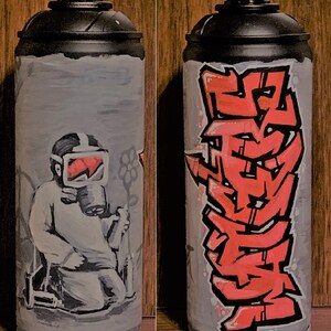 Custom graffiti spray paint can name letters lettering character theme personalized street art streetart aerosol painting acrylic spraycan image 2