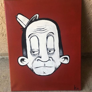 Custom graffiti style canvas with lettering or desired designs done with spray paint and acrylics.