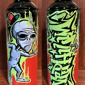 Custom graffiti spray paint can name letters lettering character theme personalized street art streetart aerosol painting acrylic spraycan image 4