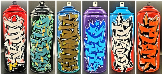 Custom Graffiti Spray Paint Can Name Letters Personalized Street