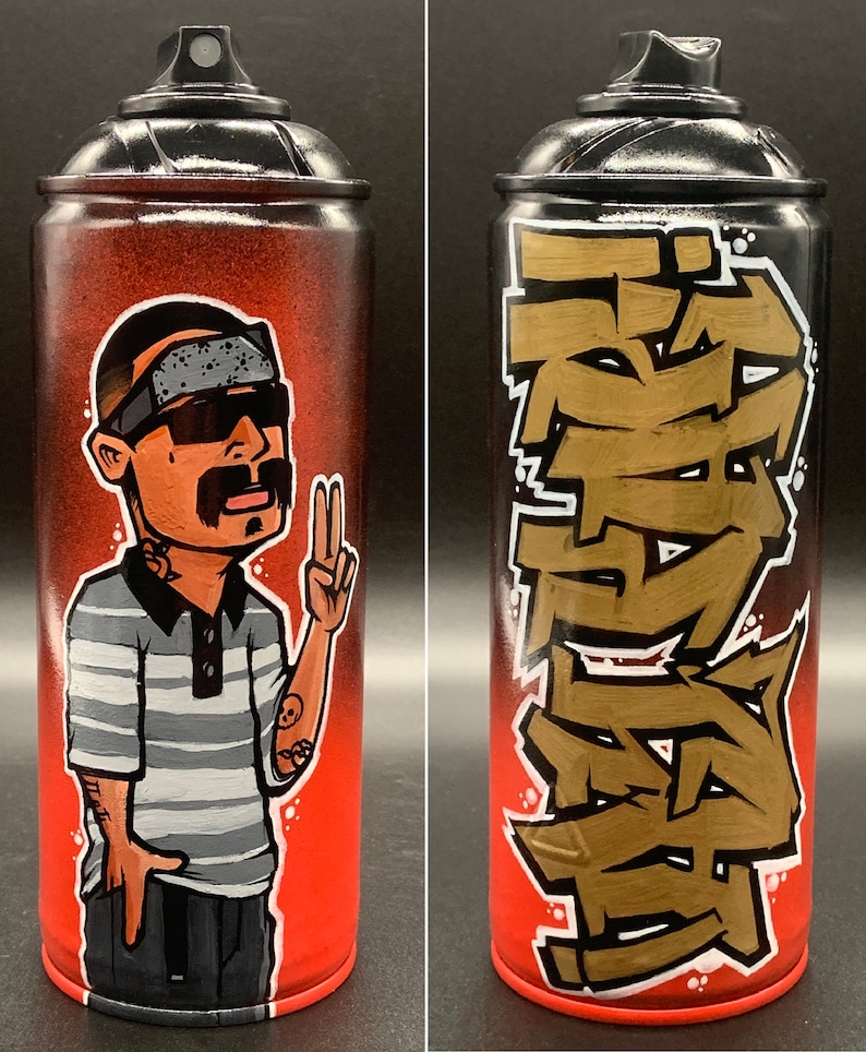 Custom graffiti spray paint can name letters lettering character theme personalized street art streetart aerosol painting acrylic spraycan image 8