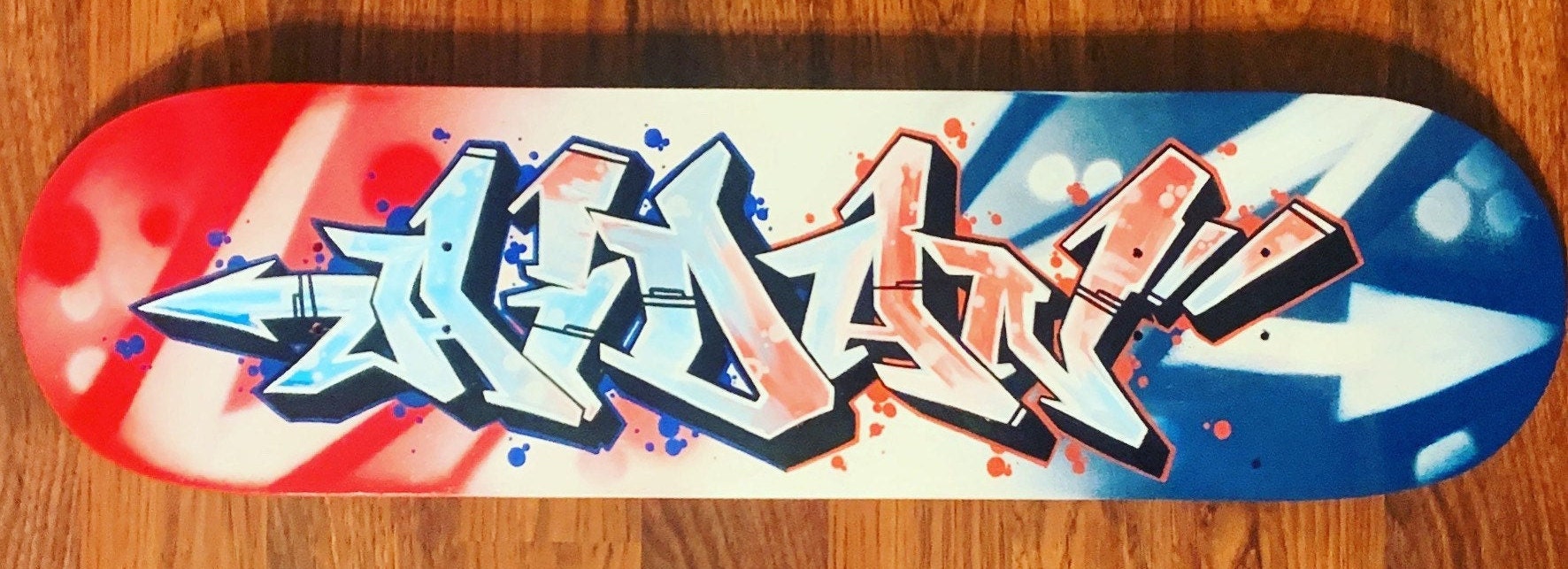 Custom Graffiti Skateboard Deck Personalized Lettering Etsy