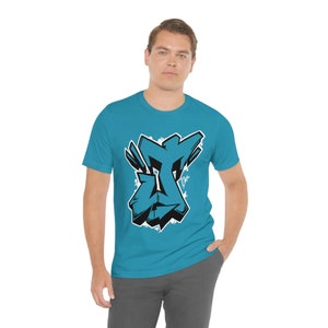 Unisex Custom Street Art Graffiti Letra Alfabeto Inicial Unisex Jersey Camiseta de manga corta Camiseta Top Gráfico Personalizado Personalizado S-3XL