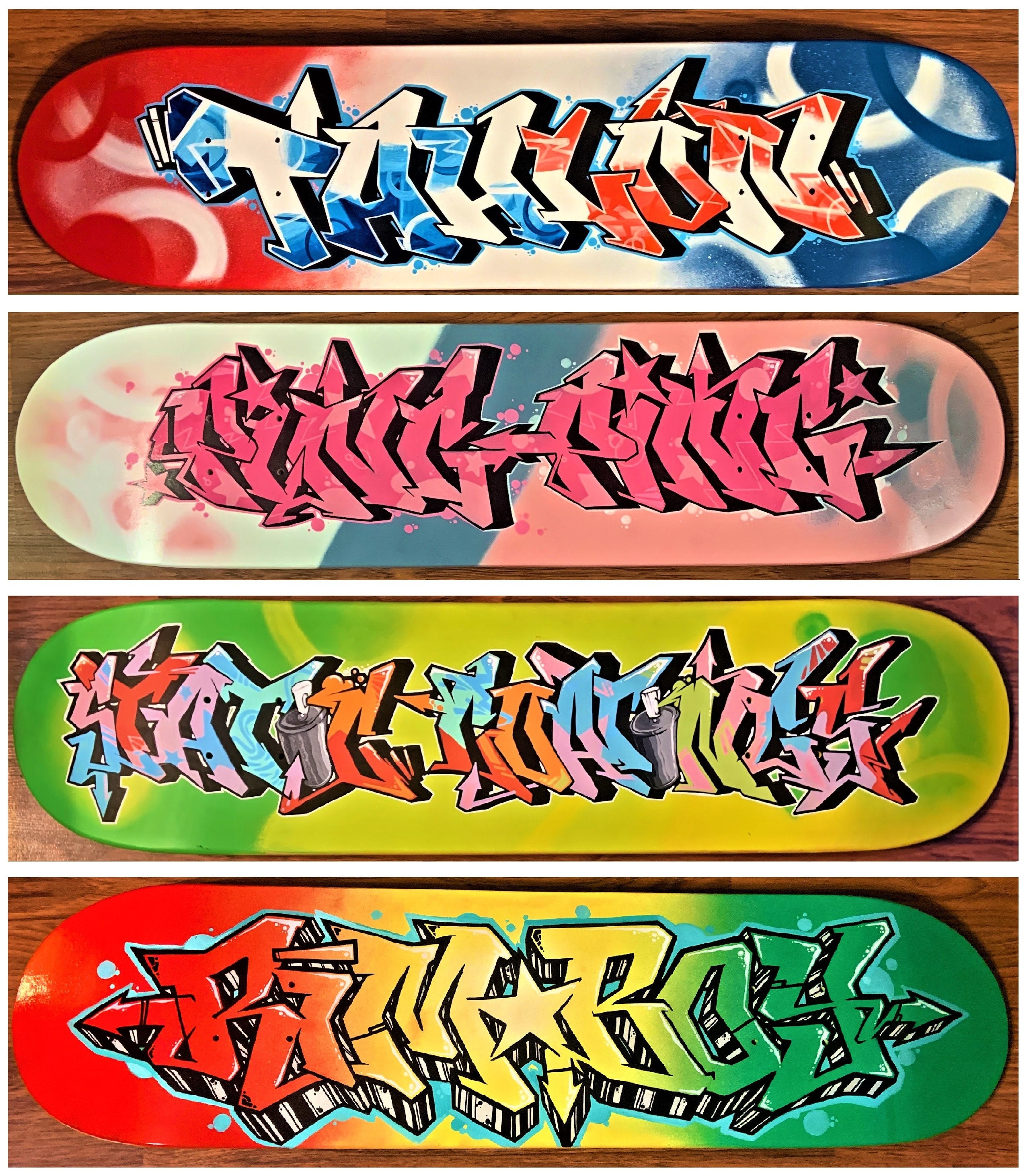 Custom Graffiti Skateboard Deck-personalized Lettering / Theme 