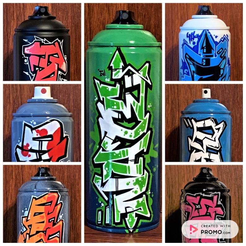 Custom graffiti spray paint can name letters personalized Etsy