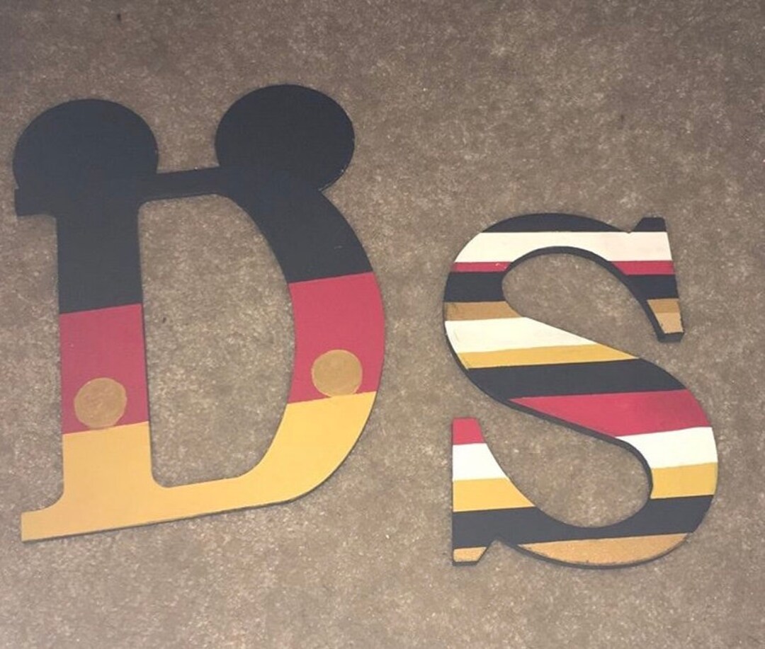Mickey Mouse Clubhouse Handpainted Wooden Letters - Etsy