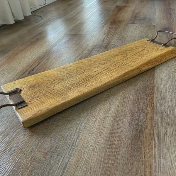 Tray or Charcuterie board made from reclaimed wormy chestnut barn wood