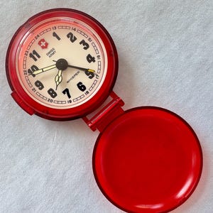 RARE Vintage Swiss Army Whisper Travel Alarm Clock, 1990’s