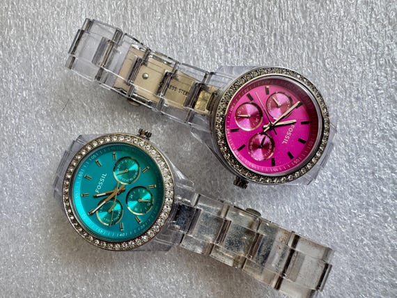Vibrant Color Fossil Boyfriend Ladies Watch