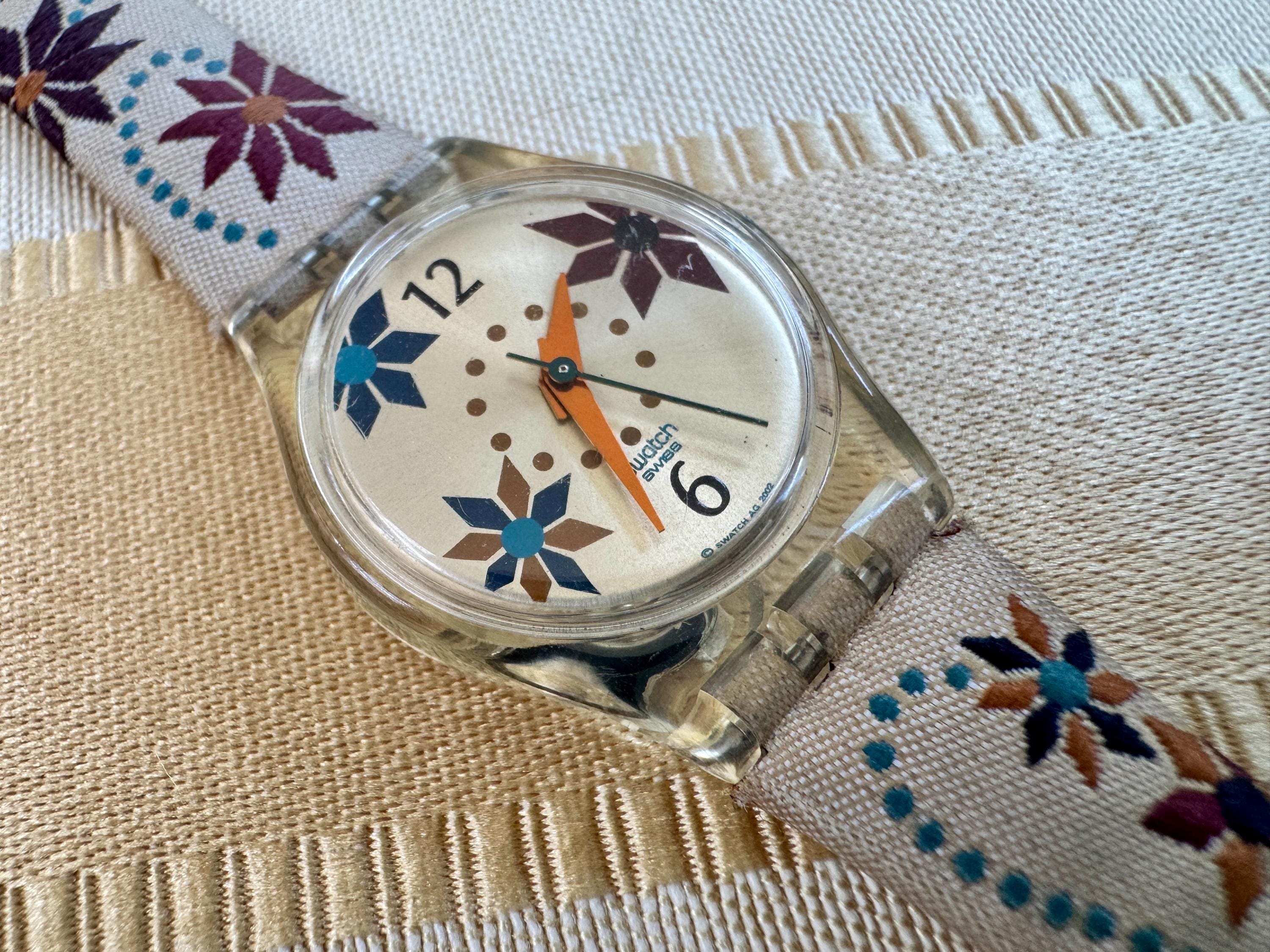 Vintage Floral Swatch Watches - Etsy