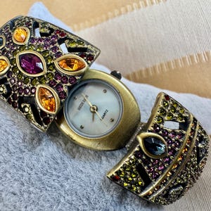 Vintage Heidi Daus Gemstones Hidden Dial Watch, 1990’s