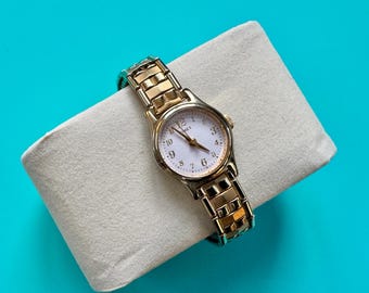Timex Womens‎ Gold Tone Dress Watch White Dial Arabic Numerals G4 Timex Womens Gold Tone Dress Watch White Dial Arabic  main image 2