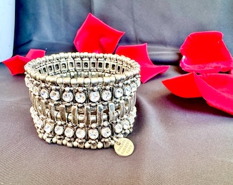 Philippe Audibert Paris Silver Cuff Stretch Bracelet: Retired