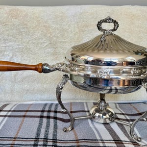 5pc. set Vintage Silver Chafing Dish